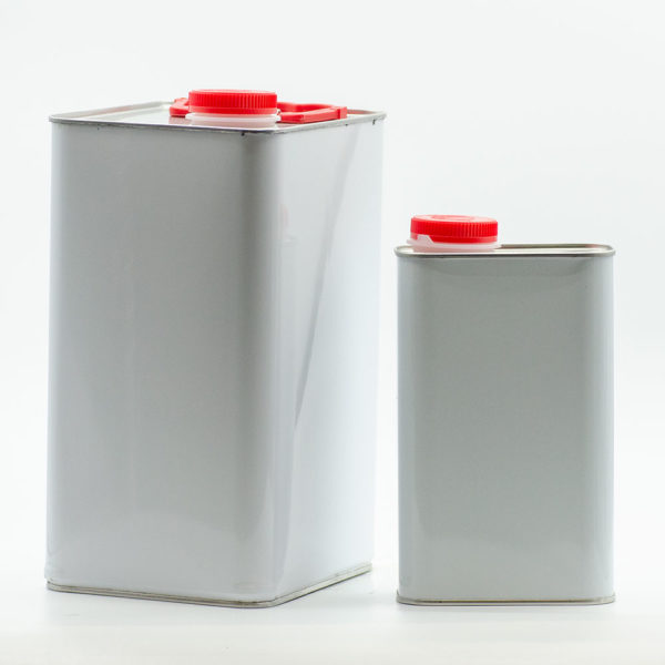 Bidon métallique blanc